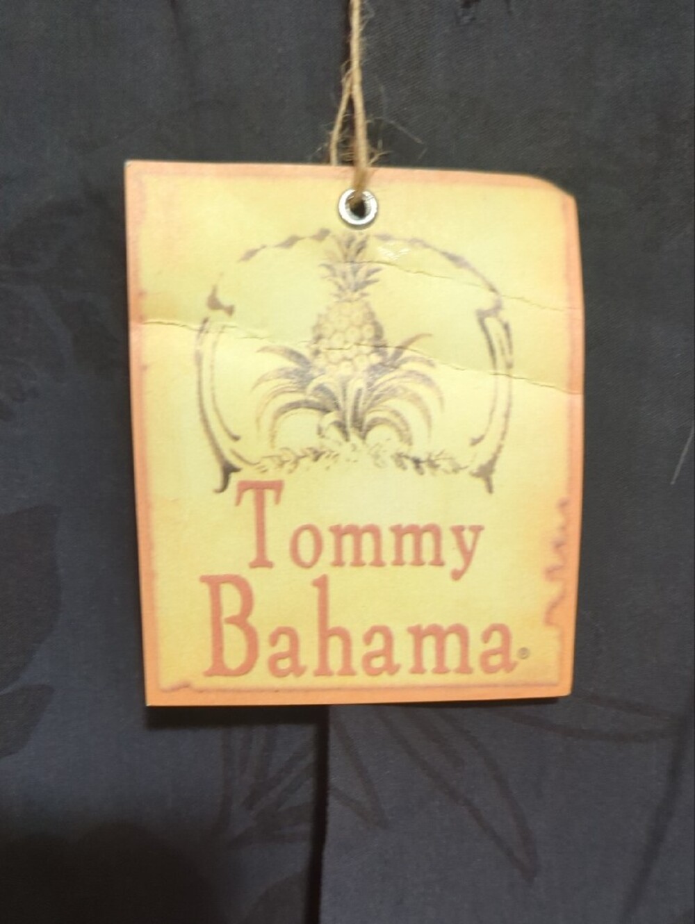 Tommy Bahama Black Subtle Floral Camp Shirt - Picture 2 of 3